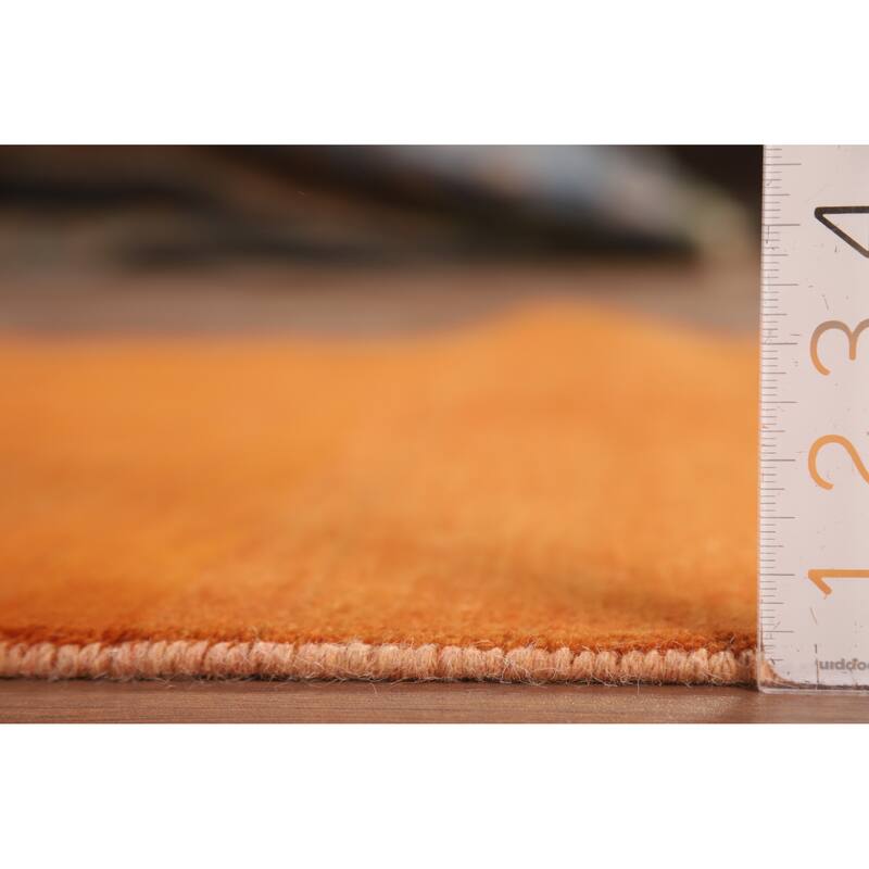 Modern Gabbeh Oriental Rug Handmade Accent Wool Carpet - 3'4"x 4'10"