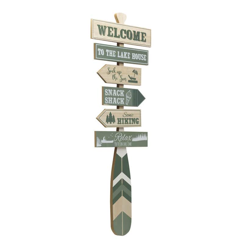 Elements Directional Lake House Sign, 14X39 Inch