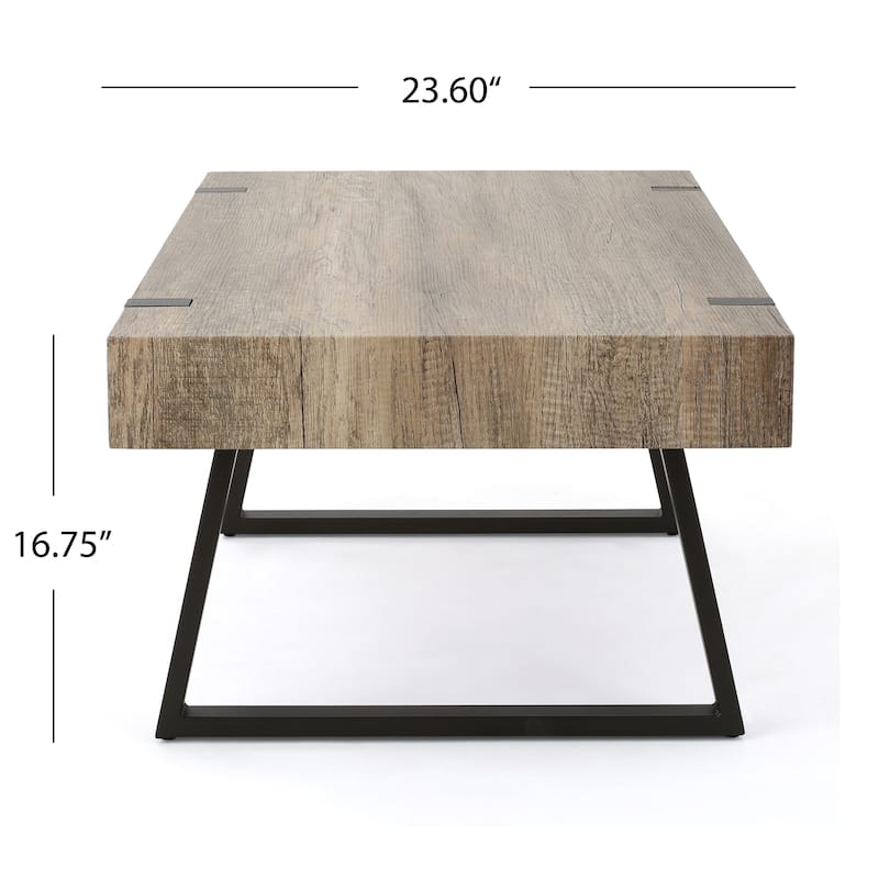 Modern Coffee Table Industrial-Style Coffee Table Minimalist Coffee Table With Wood-Look Finish, for Living Room