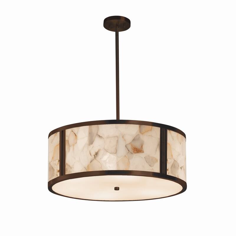 Justice Design Alabaster Rocks Tribeca 6-light Dark Bronze Pendant - Dark Bronze