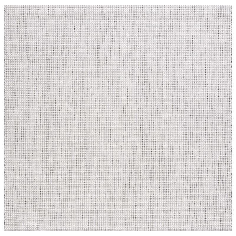 SAFAVIEH Courtyard Jessy Casual Waterproof Patio Backyard Rug - 6'7" Square - Ivory/Dark Grey