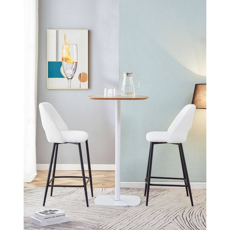 Prescott Boucle Counter Stools (Set Of 2) Boucle Upholstered