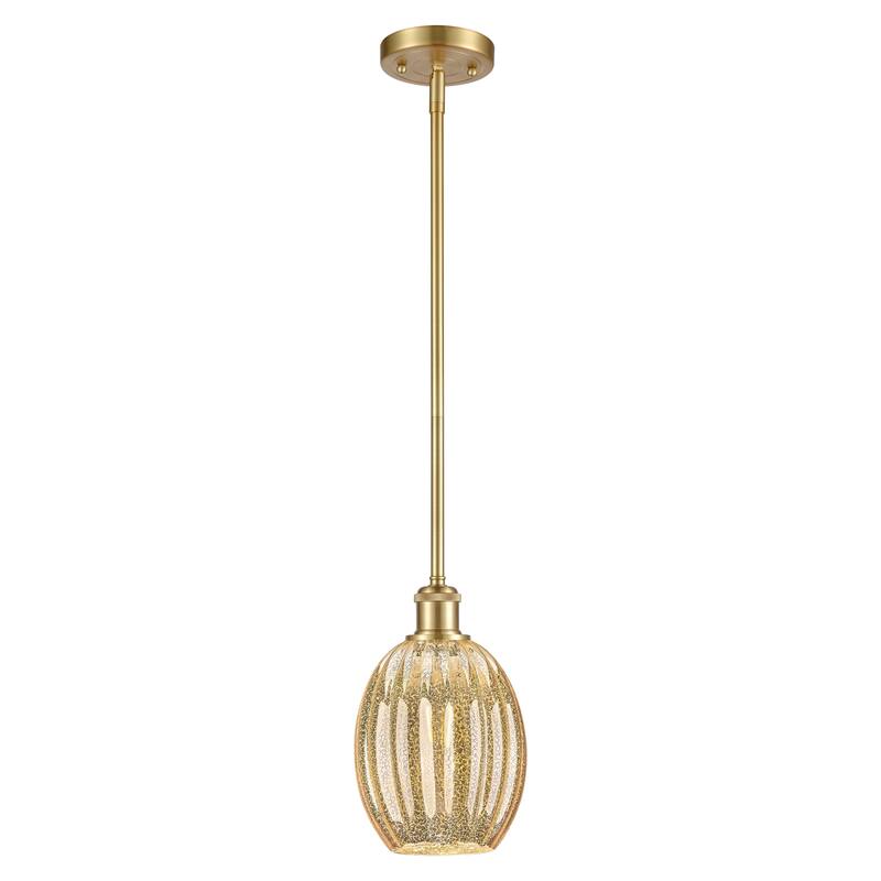 Innovations Lighting Endless Possibilities Ballston - Preston - 1 Light 6" Bulb Shade Stem Hung Mini Pendant - Mercury/Satin Gold