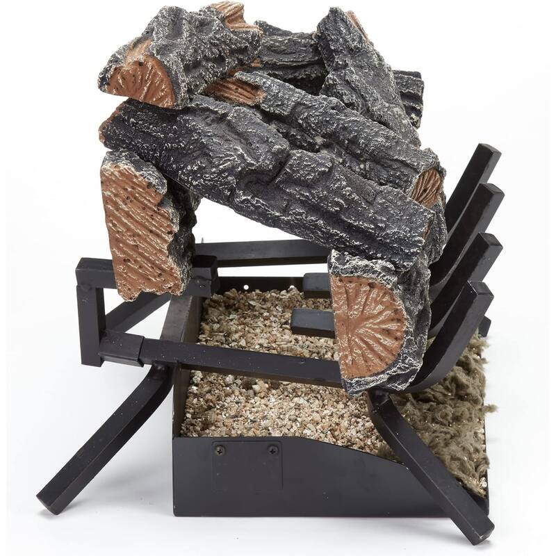 HearthSense MO18HVL Natural Gas Vented Fireplace Logs Set with Match Light, 45000 BTU, Heats up to 1650 Sq. Ft, 18 Inches