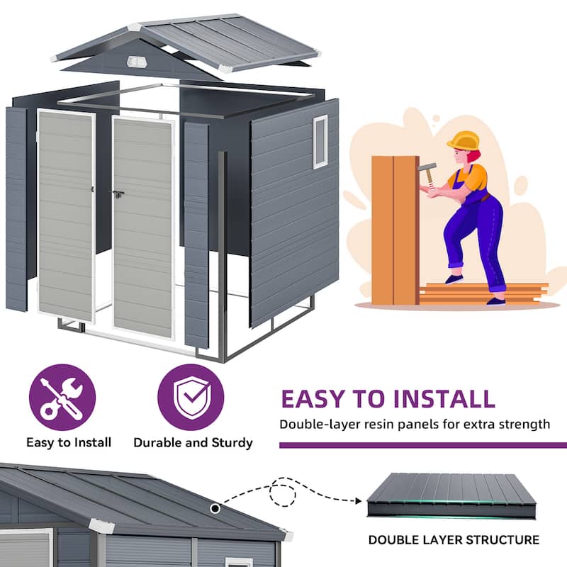 Outdoor Resin Storage Shed