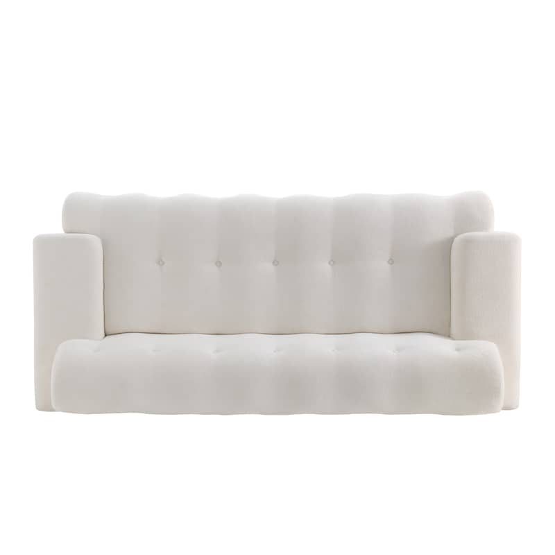 88 inch Cloud 3 Seater Boucle Sofa with Button Tufted Comfy Upholstered Couch
