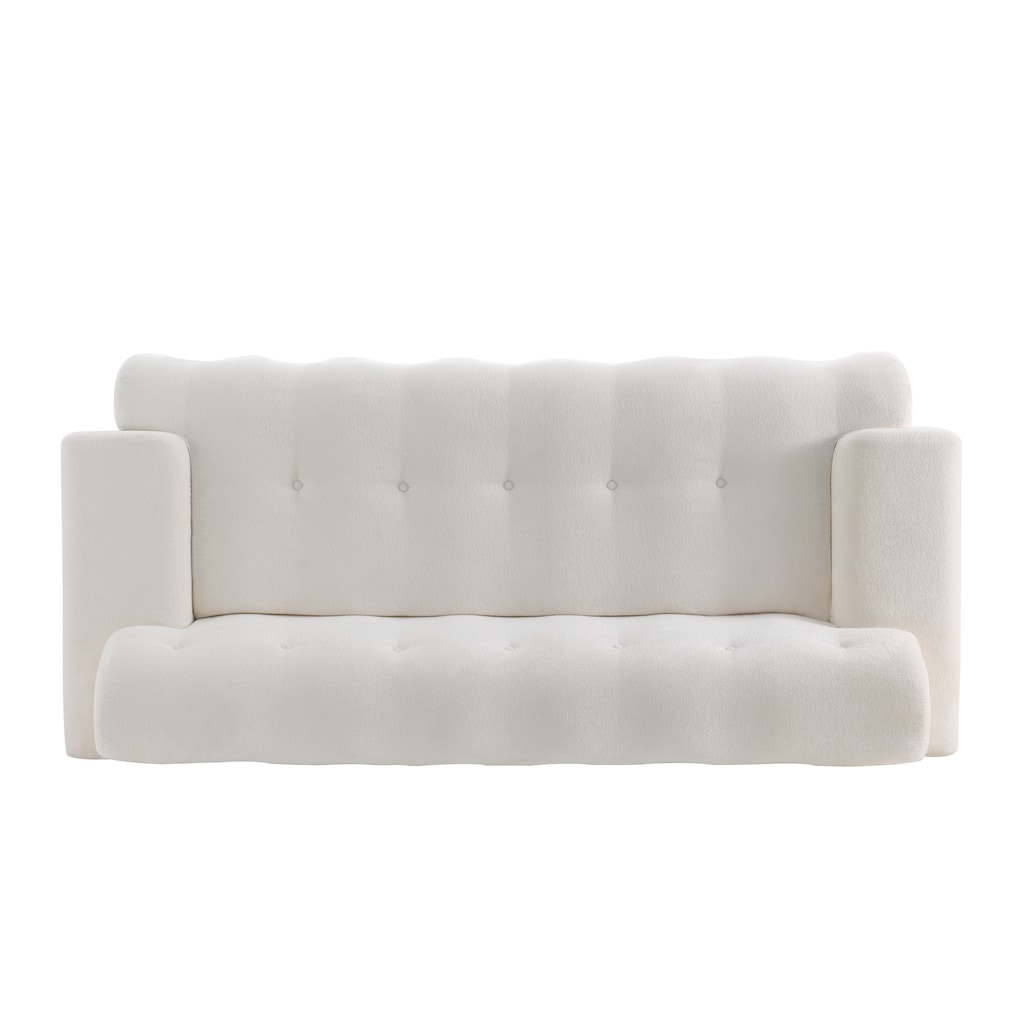 Button Tufted Upholstered 3 Seater Sofa, Comfy Chenille Deep Seat Cloud Couch, Compression Sofa for Apartment, Living Room
