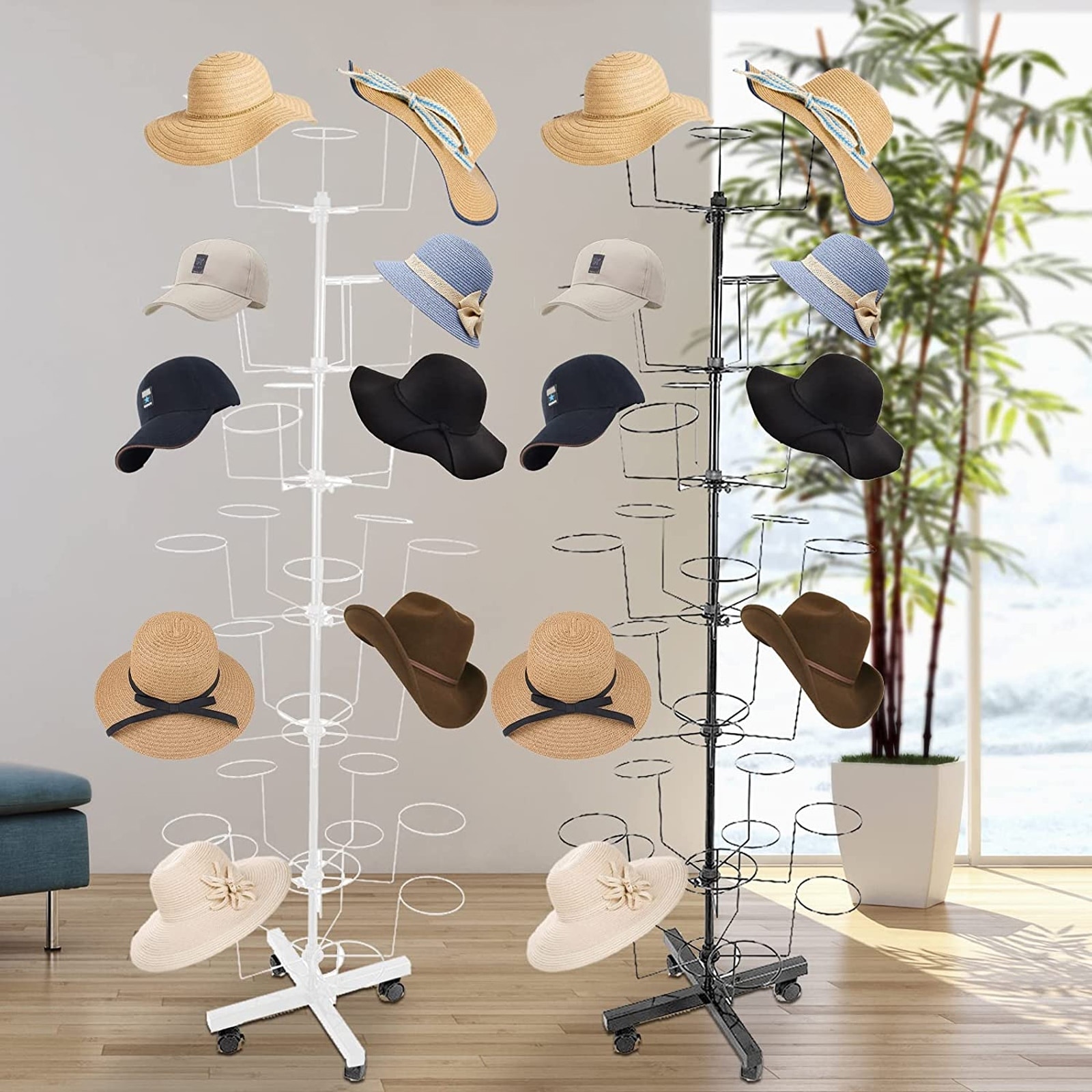 7 Tier Freestanding Cap Display Hat Rack Stand with 35 Hooks - On Sale -  Bed Bath & Beyond - 36265575