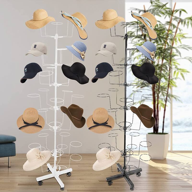 7 Tier Freestanding Cap Display Hat Rack Stand with 35 Hooks