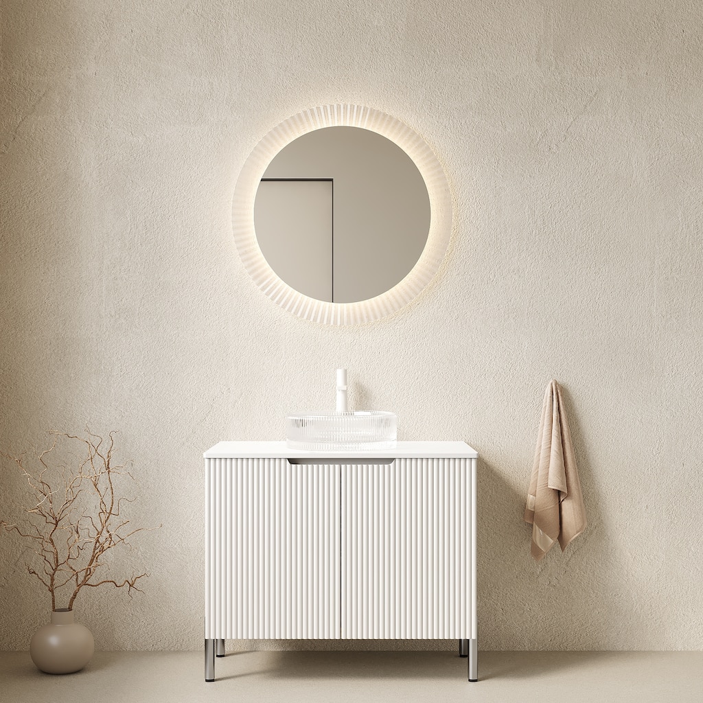 30" Freestanding Bathroom Vanity with Vessel Round Basin