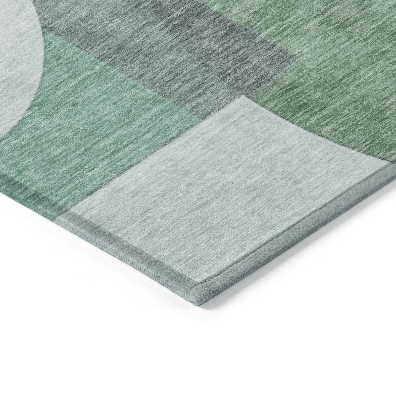 HomeRoots Geometric Modern Rectangle Outdoor Rug