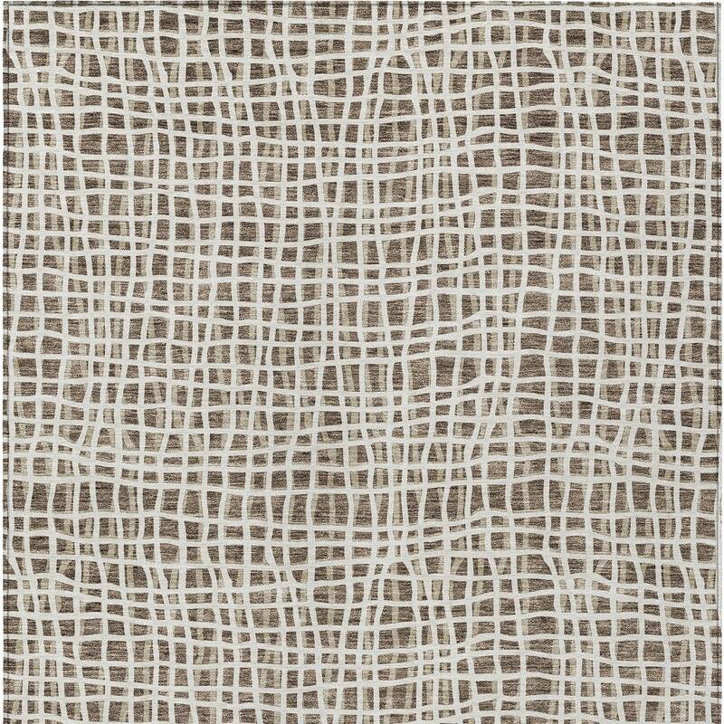 HomeRoots Striped Transitional Rectangle Outdoor Rug