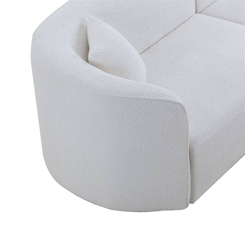 Modern Upholstery Curved Sofa, Right Hand Facing Sectional Sofa