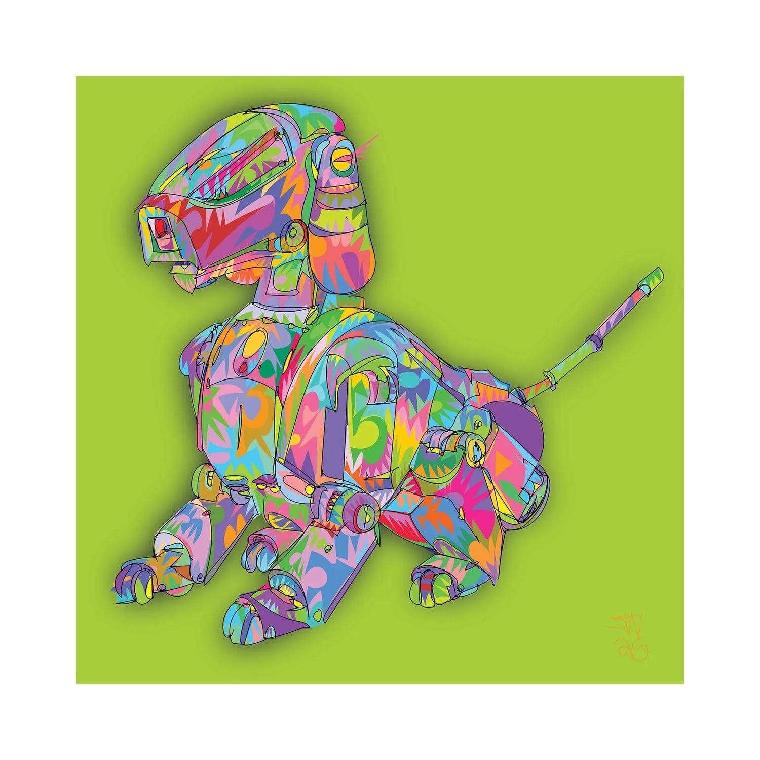 "Robot Dog 2025" by TECHNODROME1 Canvas Print