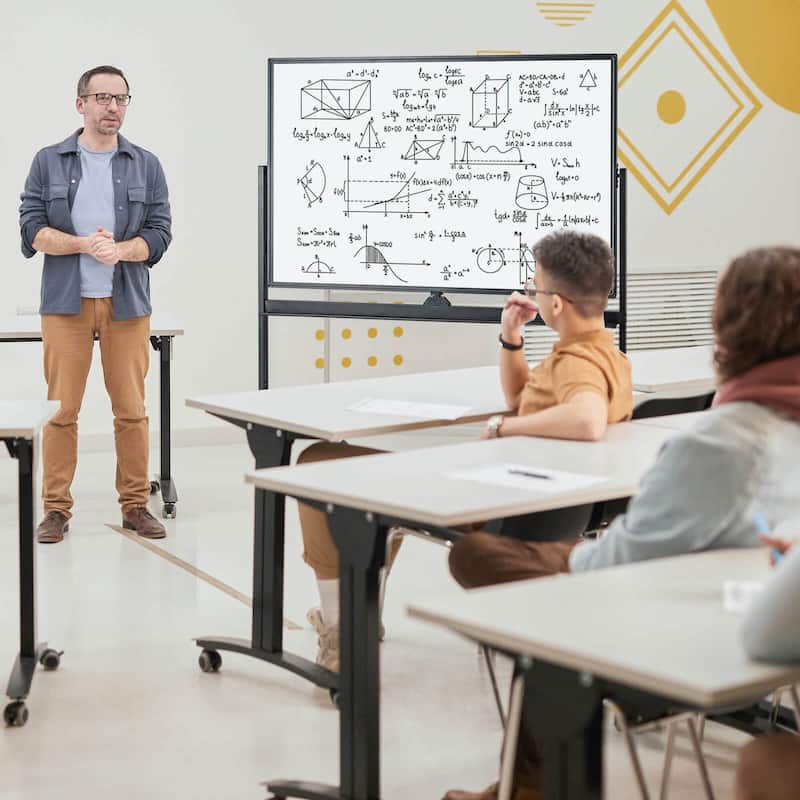 Costway 32 x 48'' Portable Rolling White Board Reversible Dry Erase - See Details