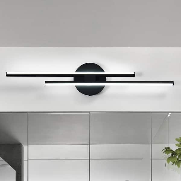 Minimalist Linear LED Vanity Light Dimmable Metal Wall Sconce Bed