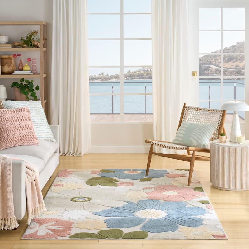 Nourison Aloha Indoor/Outdoor Floral Area Rug