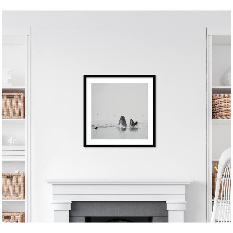 Kate and Laurel Humpback Whales No. 2 by Laura Evans Framed Wall Art Print