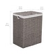 preview thumbnail 4 of 5, Seville Classics Lidded Foldable Portable Rectangular Laundry Hamper Basket with Washable Liner
