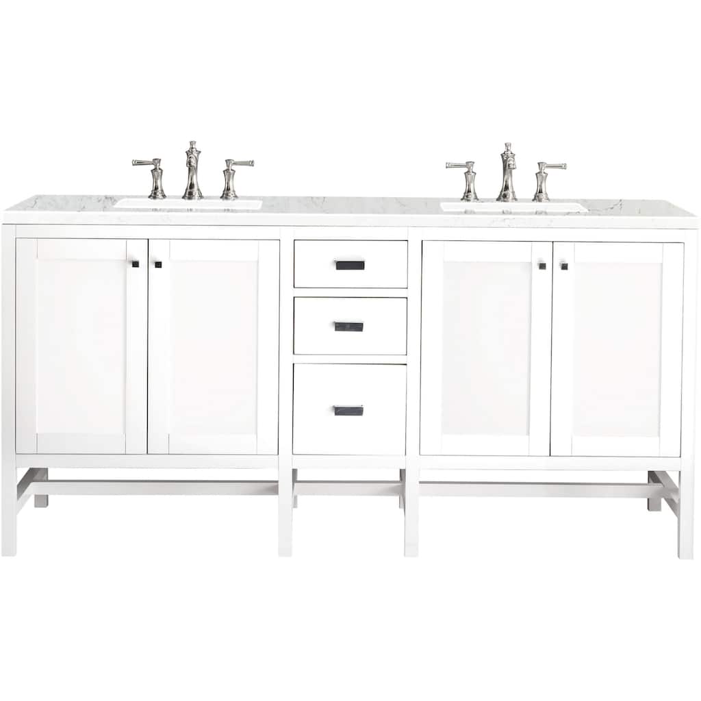 James Martin Vanities Addison 72" Double Basin Hardwood Vanity Set