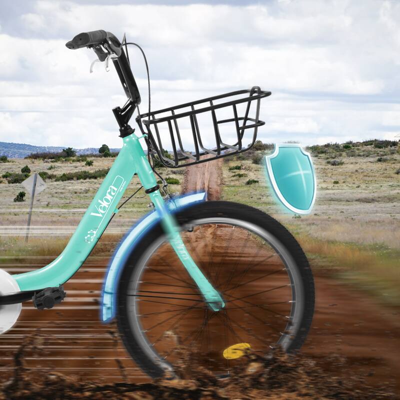 20 Inch Kids Bike for Boys & Girls, Children's Bicycle with Coaster Brake & V-Brake, 1-Speed, Chain Guard & Rear Rack