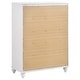 preview thumbnail 41 of 57, Barzini Upholstered Bedroom Set White with Wingback Headboard