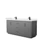 Option Dark Gray, Black Trim, White Quartz Top