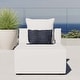 Thumbnail 17, Saybrook Outdoor Patio Upholstered Sectional Sofa Armless Chair. Changes active main hero.
