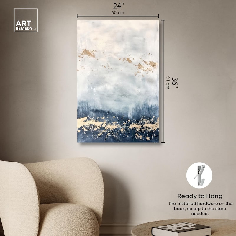 Ocean's Gold Hues II Canvas by Art Remedy, Gallery Wrapped