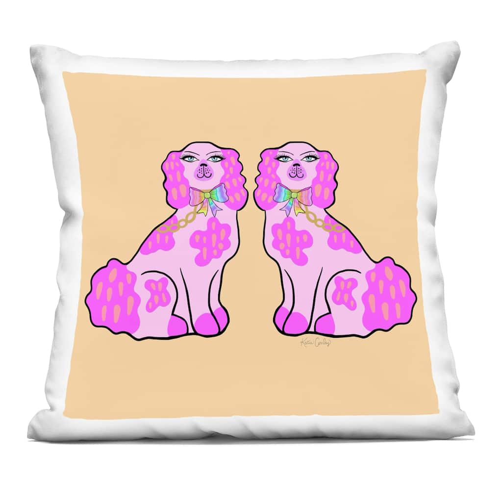 Stupell Vivid Posh Poodles Decorative Printed Throw Pillow Design by Katie Conley