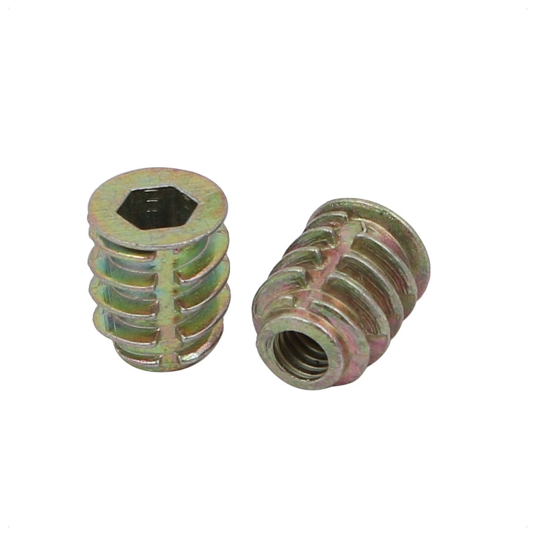 50pcs M4x10mm Zinc Alloy Hex Socket Drive Flange Insert Nut for Wood Furniture 50pcs M4x10mm Zinc Alloy Hex Socket Drive Flange Insert Nut for Wood Furniture
