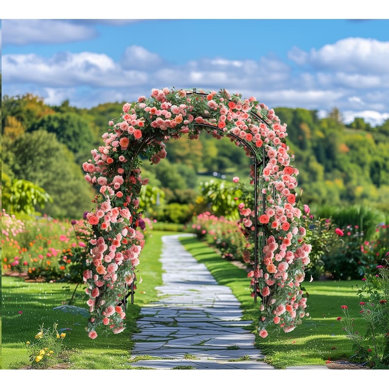 Vegetable Fruit Flower Trellis for Raised Bed Frame Garden Arch Metal Plant Support for Climbing Plants Cucumber Outdoor