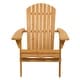 preview thumbnail 1 of 7, Folding Wooden Lounger Chair with Natural Finish for Patio Garden