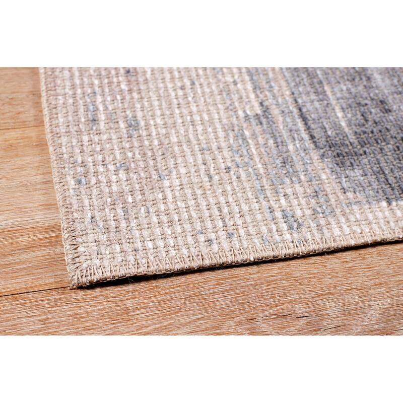 Terra by Obeetee Avalon Brushstrokes Gray Rug
