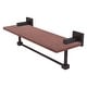 preview thumbnail 4 of 16, Allied Brass 16 Inch Solid IPE Ironwood Shelf with Integrated Towel Bar Venetian Bronze