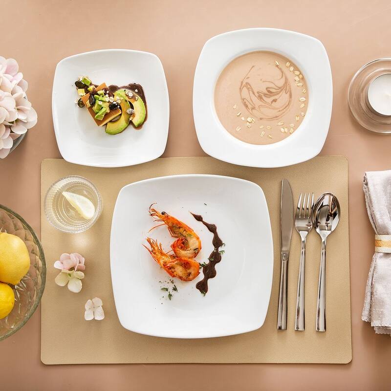 MALACASA Julia 18-Piece Plate Set (Service for 6)