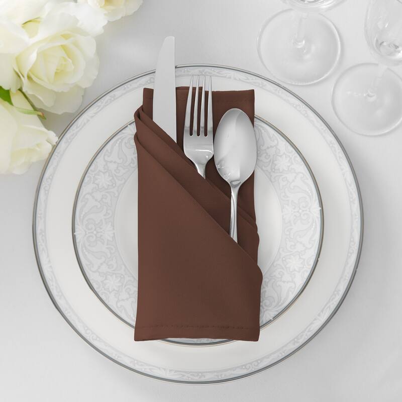 12 Pack 20 Inch Polyester Cloth Dinner Napkins for Party Restaurant