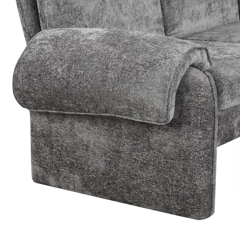 Convertible Recliner Futon Sofa with Adjustable Backrest