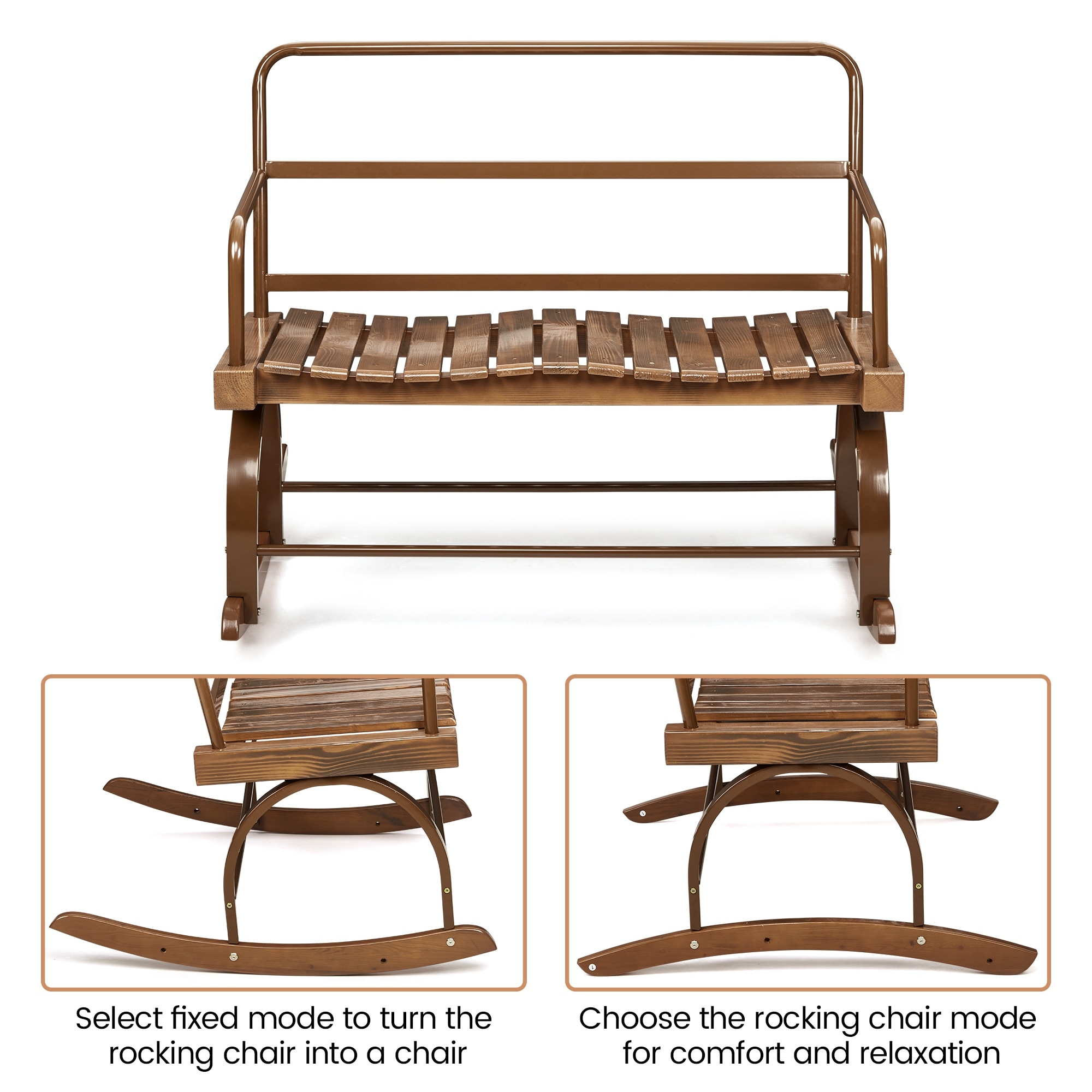 Log rocking online bench