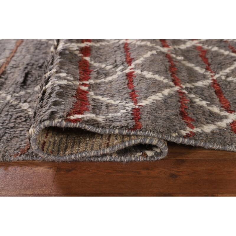 Trellis Moroccan Oriental Area Rug Handmade Wool Carpet - 7'11" x 10'10"