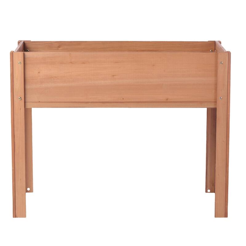 Natural Elevated Planter Box for Outdoor Use with Eco-Friendly Finish