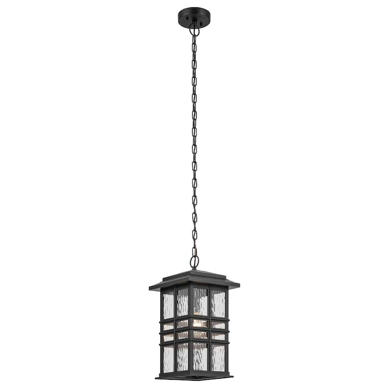 Kichler Lighting Beacon Square 18 in. 1-Light Textured Black Outdoor Pendant Light - 18 in