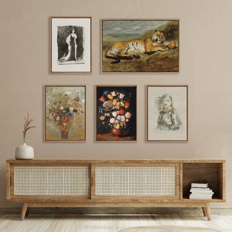 Sylvie Beaded Still Life Flowers Canvas by Art Institute of Chicago