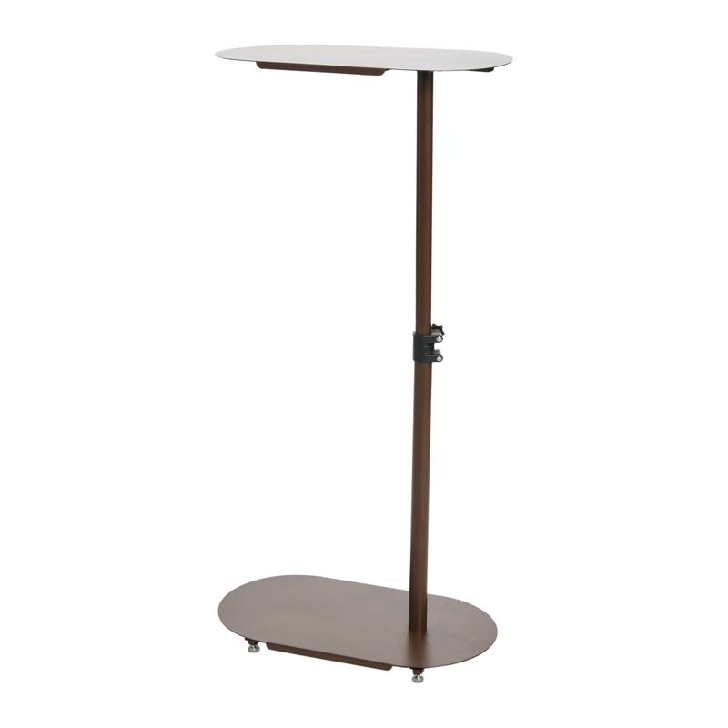 Modern Adjustable C-Shaped End Table - 20.0"L x 11.0"W x 32.0"H