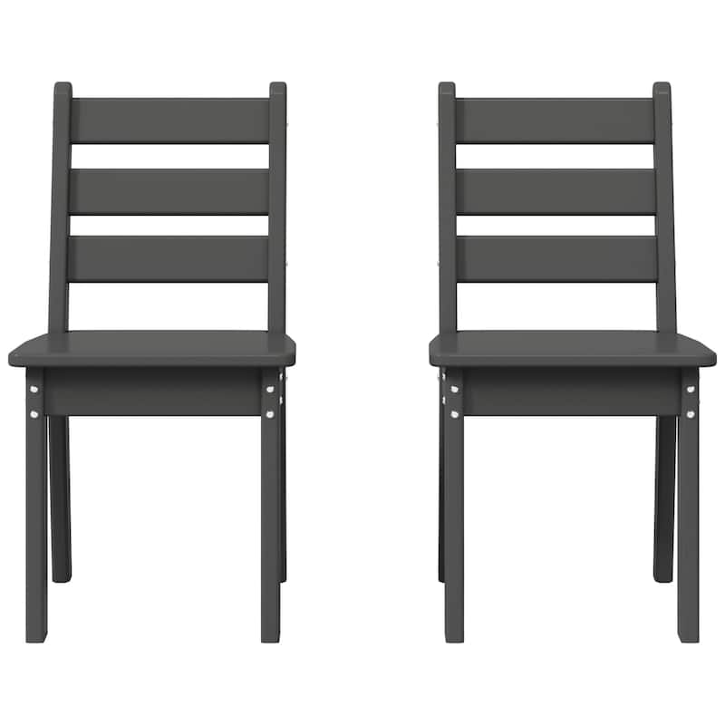 Polytrends Garden Party Kids Outdoor Dining Chair (Set of 2) - Gray