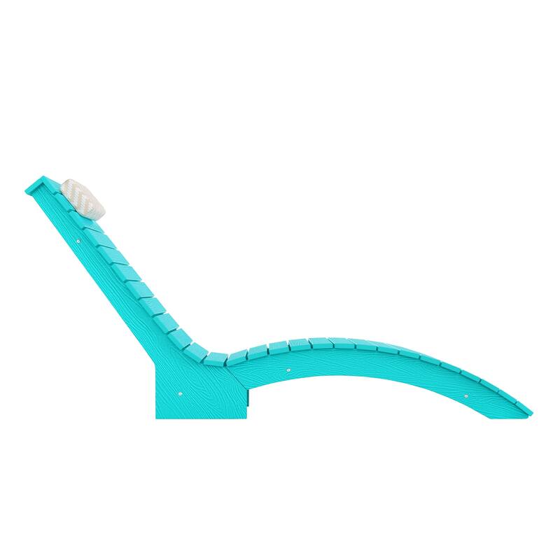 Outdoor Chaise Lounge Chair Set of 2, Patio Lounge Chairs for Outside, HDPE Lounge Chair - 59.8"L x 22"W x 34.8"H