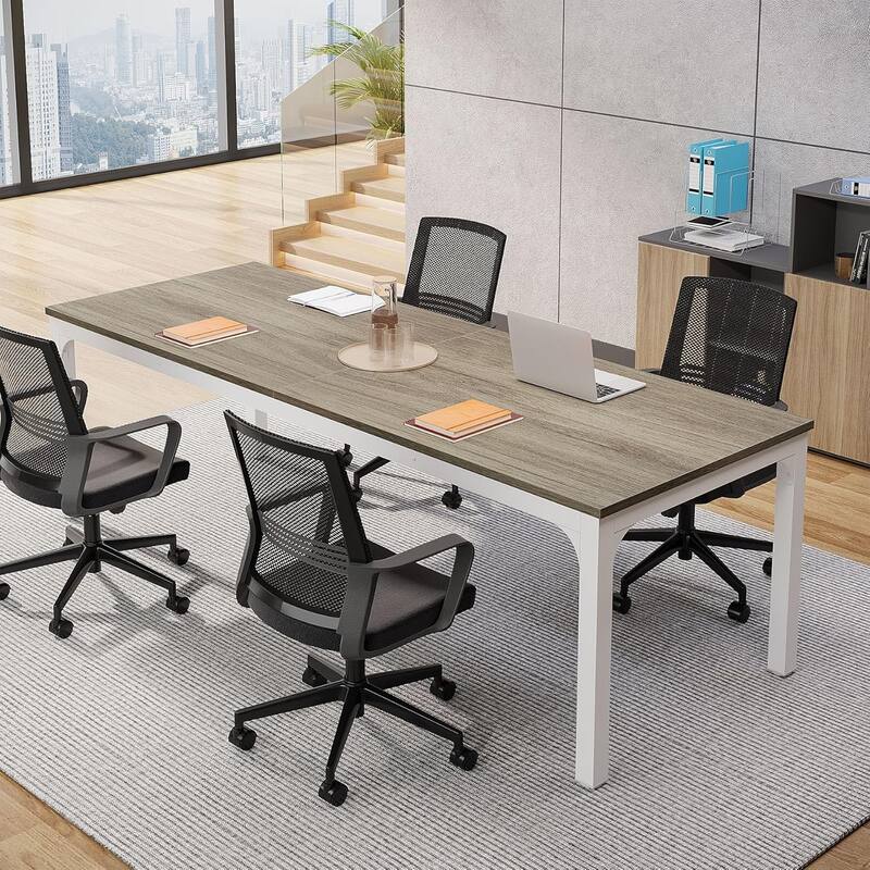 78.74" Large Rectangle Conference Table/Desk, Modern Seminar Meeting Table, Business Tables for Boardroom & Office