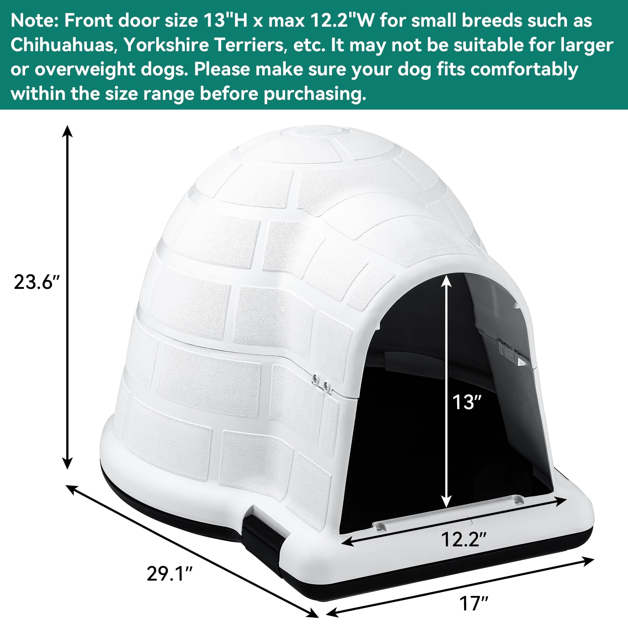 Igloo dog house insulated cover top
