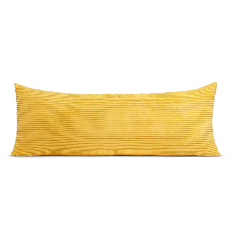 Sweet Jojo Designs Mustard Yellow Unisex Boy Girl Body (Pillow Case Pillow Not Included) Striped Corduroy Textured Minimalist
