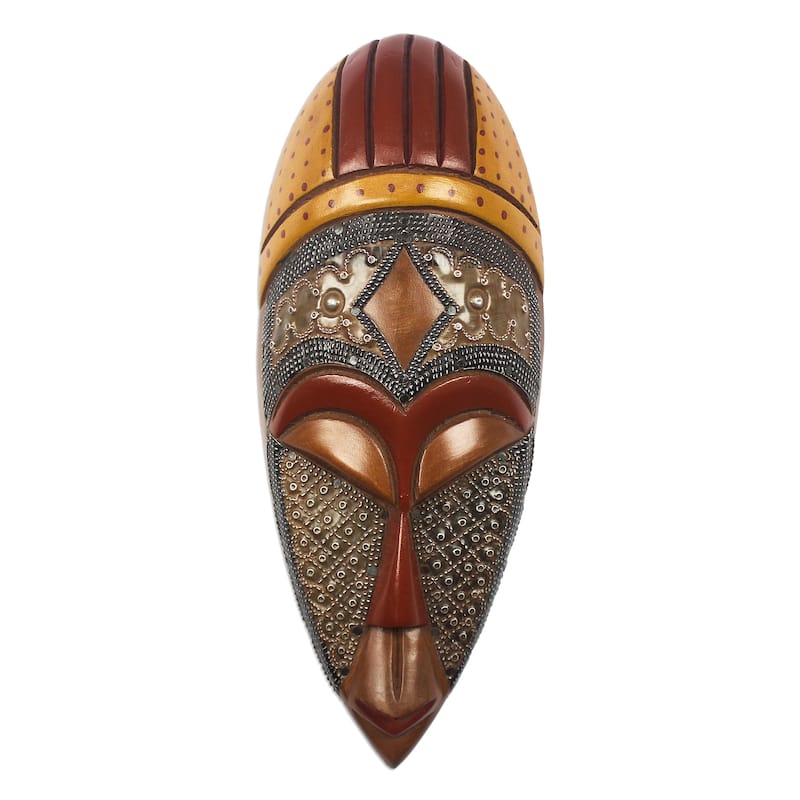 Novica Handmade Brave King African Wood Mask